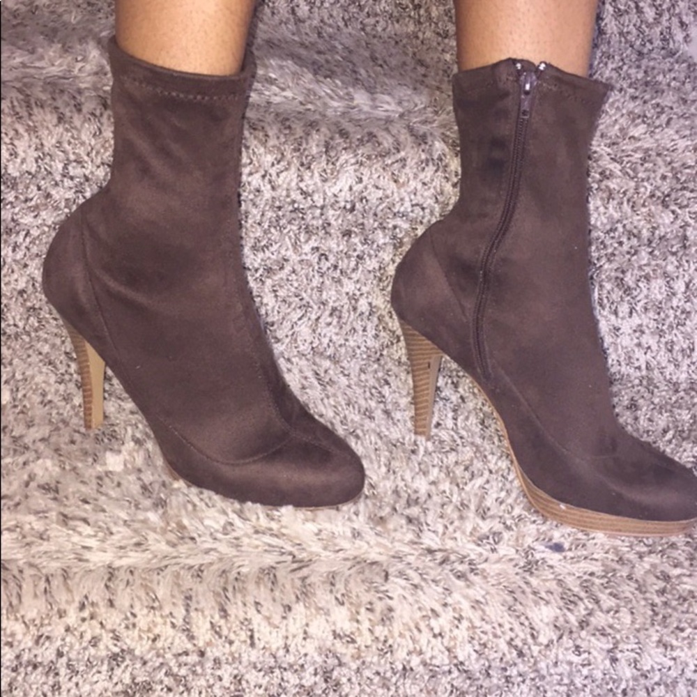 Brown sock boots